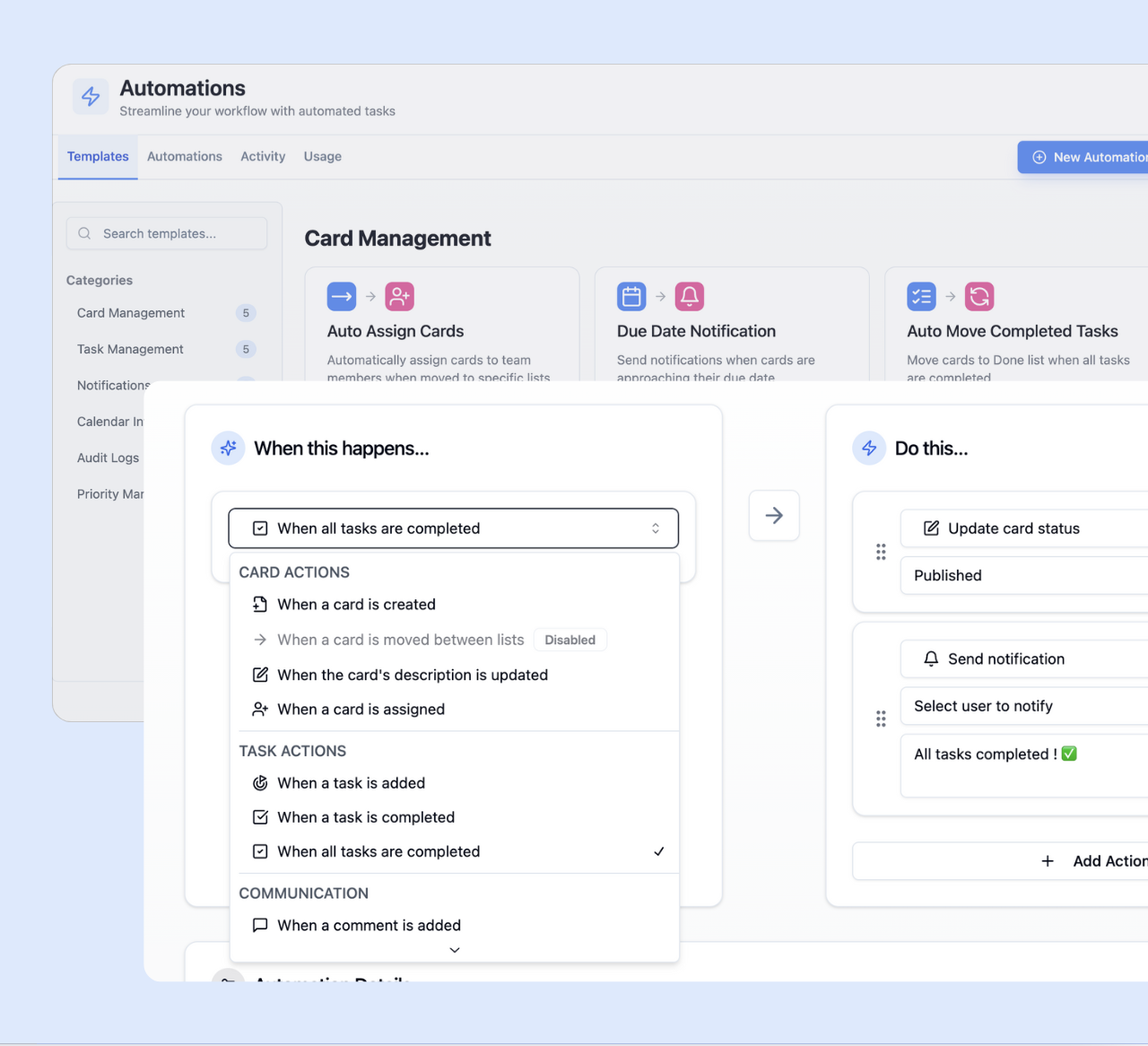 Automate Workflows with Customizable Automations